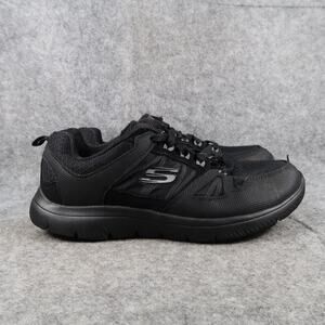 Skechers Shoes Womens 8.5 Lite Weight Sneakers Athletic Trainers Black Comfort
